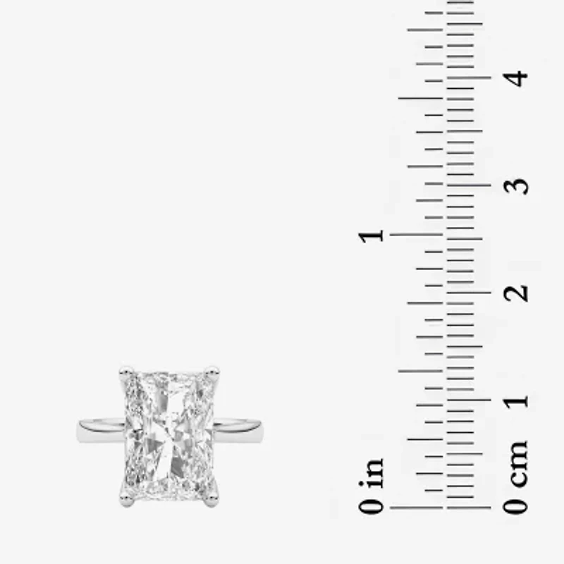 Grown Gorgeous (F / Vs2) Womens 4 1/2 CT. T.W. Lab White Diamond Platinum Rectangular Solitaire Engagement Ring