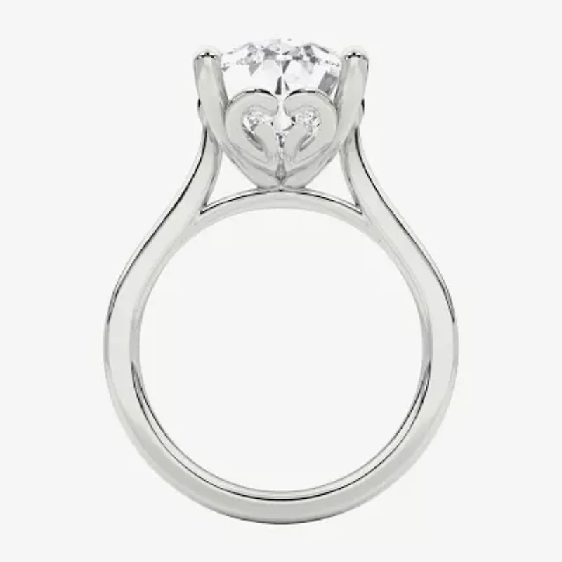 Grown Gorgeous (F / Vs2) Womens 5 5/8 Ct. T.W. Lab White Diamond Platinum Pear Solitaire Engagement Ring