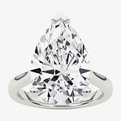 Grown Gorgeous (F / Vs2) Womens 5 5/8 Ct. T.W. Lab White Diamond Platinum Pear Solitaire Engagement Ring