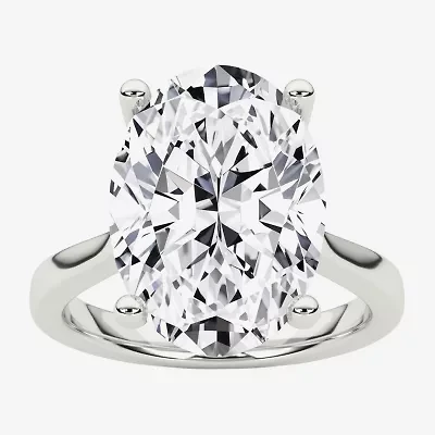 Grown Gorgeous (F / Vs2) Womens 5 5/8 Ct. T.W. Lab White Diamond 14K Gold Oval Solitaire Engagement Ring
