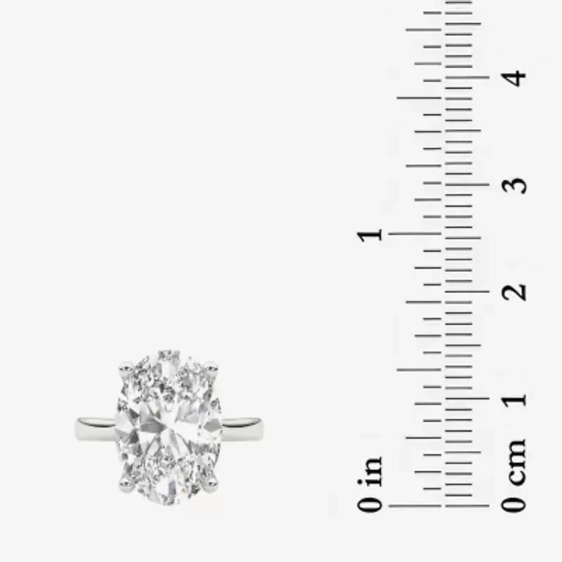 Grown Gorgeous (F / Vs2) Womens 5 5/8 Ct. T.W. Lab White Diamond 14K Gold Oval Solitaire Engagement Ring