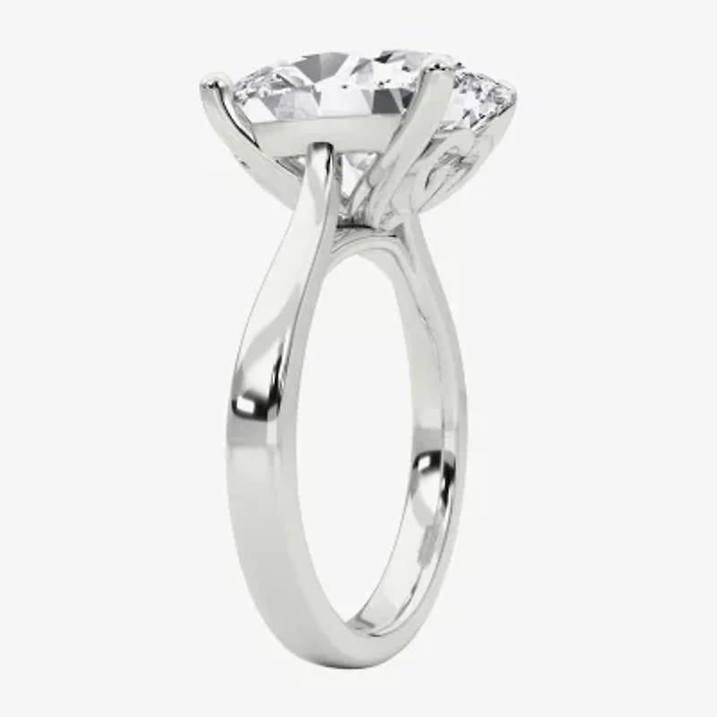 Grown Gorgeous (F / Vs2) Womens 5 5/8 Ct. T.W. Lab White Diamond 14K Gold Oval Solitaire Engagement Ring