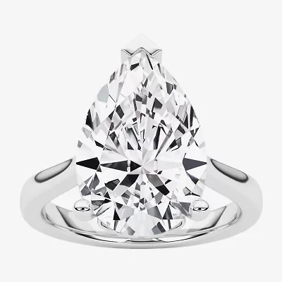 Grown Gorgeous (F / Vs2) Womens 4 1/2 CT. T.W. Lab White Diamond 14K Gold Pear Solitaire Engagement Ring
