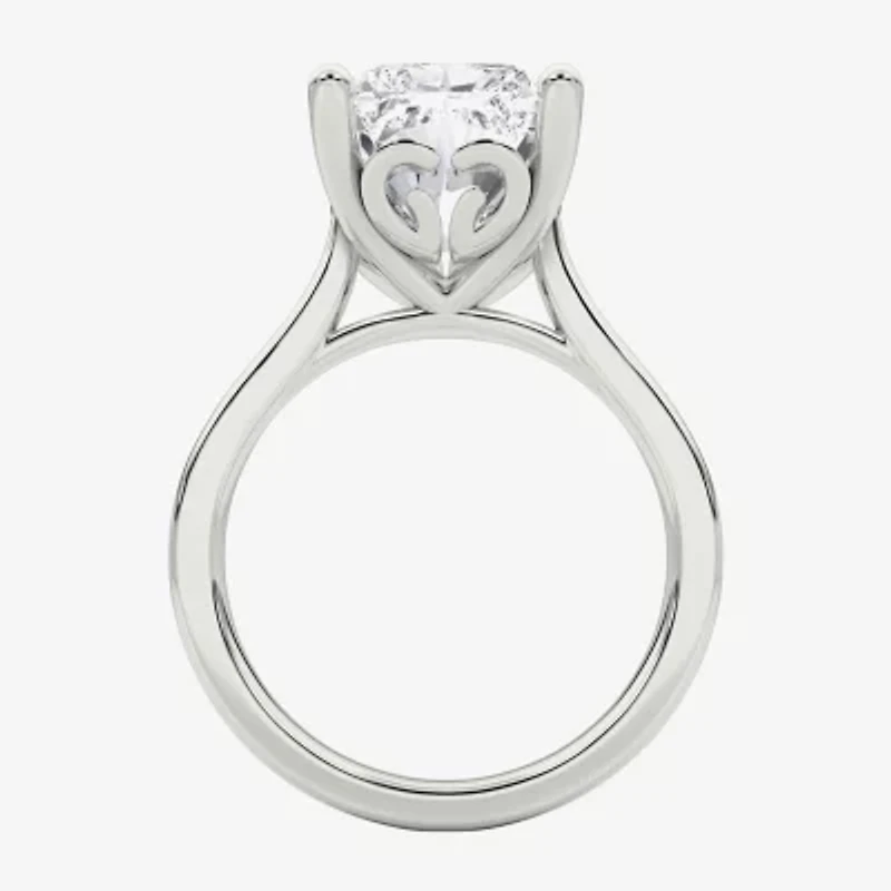 Grown Gorgeous (F / Vs2) Womens 5 5/8 Ct. T.W. Lab White Diamond 14K Gold Rectangular Solitaire Engagement Ring