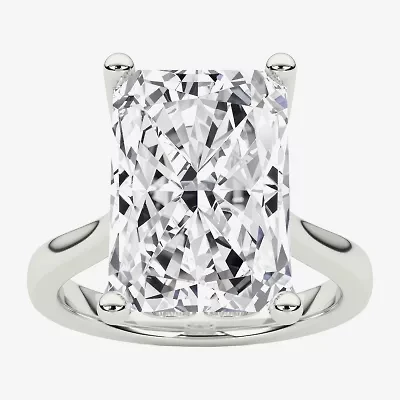 Grown Gorgeous (F / Vs2) Womens 5 5/8 Ct. T.W. Lab White Diamond 14K Gold Rectangular Solitaire Engagement Ring