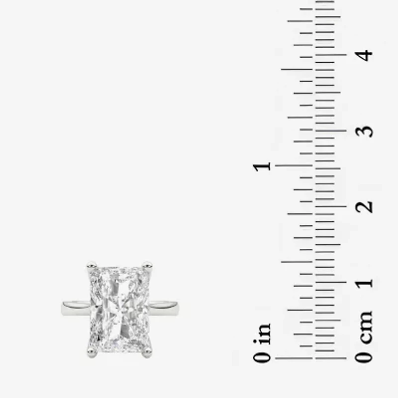 Grown Gorgeous (F / Vs2) Womens 5 5/8 Ct. T.W. Lab White Diamond 14K Gold Rectangular Solitaire Engagement Ring
