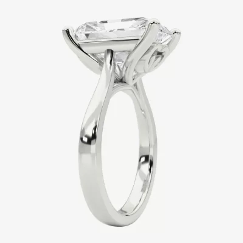 Grown Gorgeous (F / Vs2) Womens 5 5/8 Ct. T.W. Lab White Diamond 14K Gold Rectangular Solitaire Engagement Ring