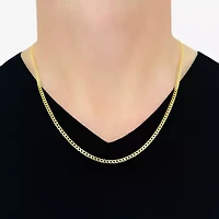 Made in Italy Womens 10K Gold 22 Inch Curb Chain Necklace