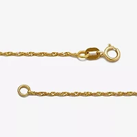 Made in Italy Womens 10K Gold 20 Inch Singapore Chain Necklace