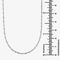 Made in Italy Womens 10K Gold Inch Singapore Chain Necklace