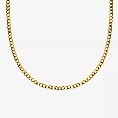Made in Italy Mens 10K Gold 24 Inch Curb Chain Necklace
