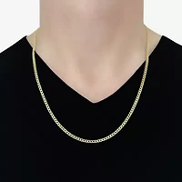 Made in Italy Mens 10K Gold 24 Inch Curb Chain Necklace