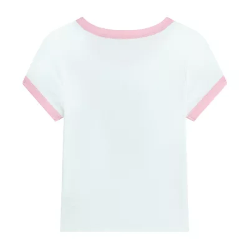 by&by girl Big Kid Girls Round Neck Short Sleeve Regular Fit Graphic T-Shirt