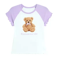 by&by girl Big Kid Girls Round Neck Short Sleeve Regular Fit Graphic T-Shirt