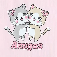 by&by girl Big Kid Girls Round Neck Short Sleeve Regular Fit Graphic T-Shirt