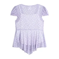 Self Esteem Big Kid Girls V Neck Short Sleeve Blouse