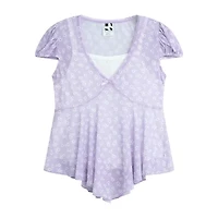 Self Esteem Big Kid Girls V Neck Short Sleeve Blouse