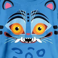 Derpy Tiger Little & Big Kid Girls Crew Neck Fleece Long Sleeve KPop Demon Hunters Sweatshirt