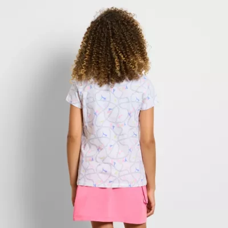 PUMA Big Kid Girls Crew Neck Short Sleeve Regular Fit Graphic T-Shirt