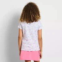 PUMA Big Kid Girls Crew Neck Short Sleeve Regular Fit Graphic T-Shirt