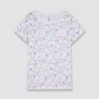 PUMA Big Kid Girls Crew Neck Short Sleeve Regular Fit Graphic T-Shirt