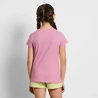 PUMA Big Kid Girls Crew Neck Short Sleeve Graphic T-Shirt