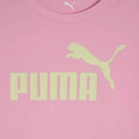 PUMA Big Kid Girls Crew Neck Short Sleeve Graphic T-Shirt