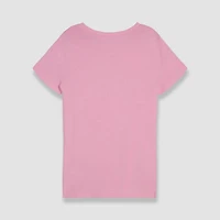 PUMA Big Kid Girls Crew Neck Short Sleeve Graphic T-Shirt