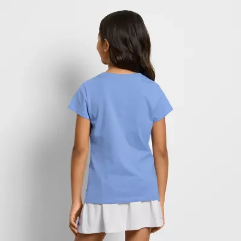 PUMA Big Kid Girls Crew Neck Short Sleeve Graphic T-Shirt