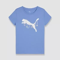PUMA Big Kid Girls Crew Neck Short Sleeve Graphic T-Shirt