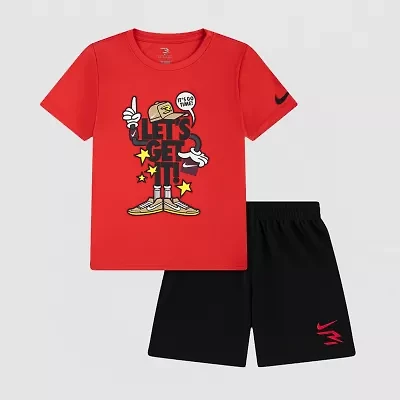 Nike 3BRAND by Russell Wilson Little Boys 2-pc. Short Set
