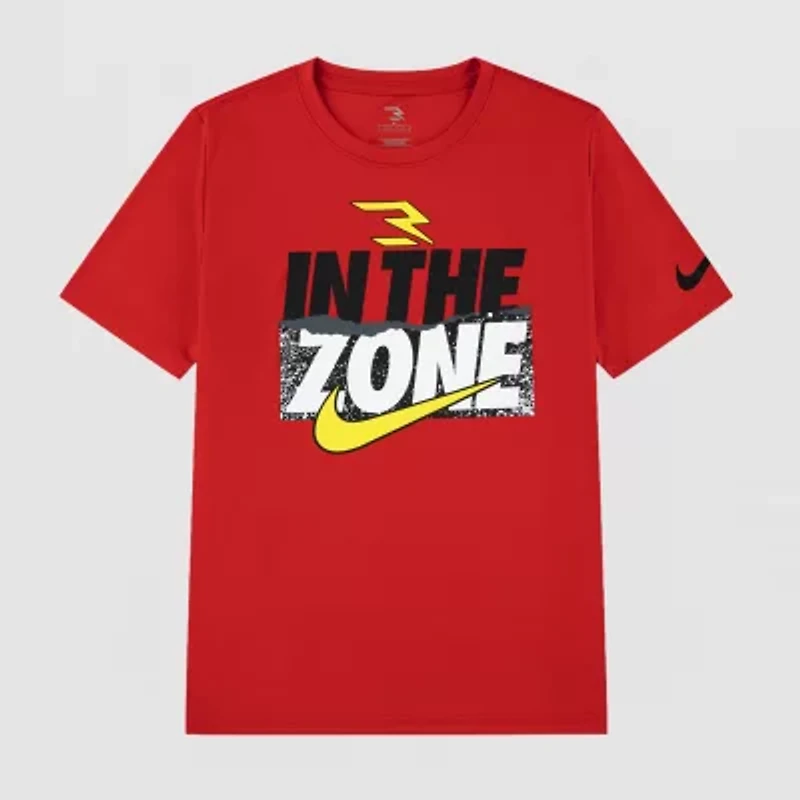 Nike 3BRAND by Russell Wilson Big Kid Boys Crew Neck Short Sleeve Regular Fit Graphic T-Shirt