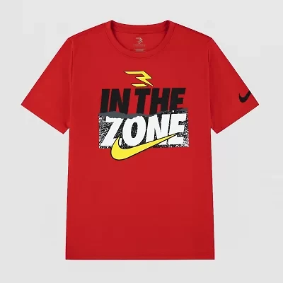 Nike 3BRAND by Russell Wilson Big Kid Boys Crew Neck Short Sleeve Regular Fit Graphic T-Shirt