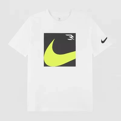 Nike 3BRAND by Russell Wilson Big Kid Boys Crew Neck Short Sleeve Regular Fit Graphic T-Shirt
