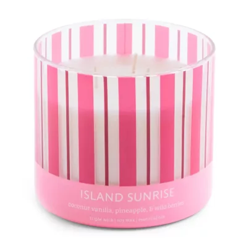 Distant Lands 14oz Island Sunrise 3-Wick Scented Jar Candle