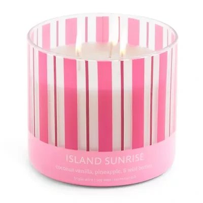 Distant Lands 14oz Island Sunrise 3-Wick Scented Jar Candle