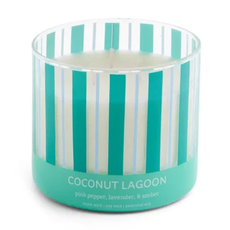 Distant Lands 14oz Coconut Lagoon 3-Wick Scented Jar Candle