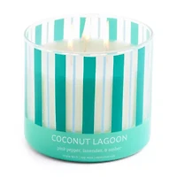 Distant Lands 14oz Coconut Lagoon 3-Wick Scented Jar Candle