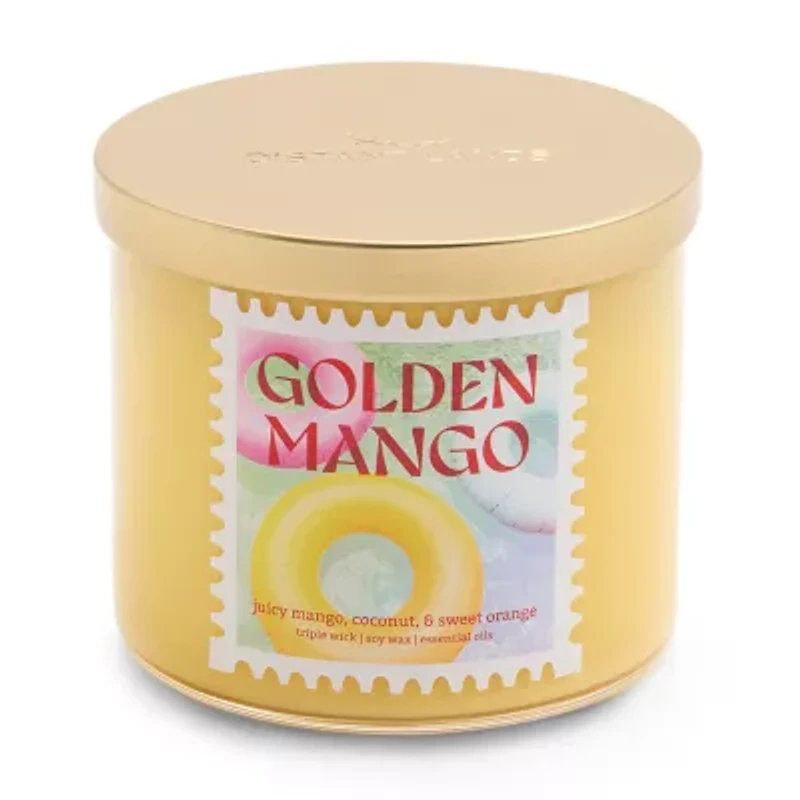 Distant Lands 14oz Golden Mango 3-Wick Scented Jar Candle