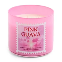Distant Lands 14oz Pink Guava 3-Wick Scented Jar Candle