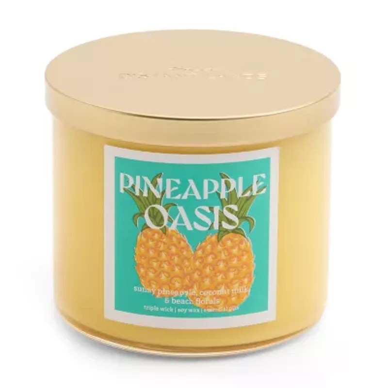 Distant Lands 14oz Pinapple Oasis 3-Wick Scented Jar Candle