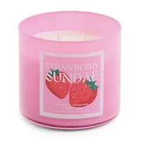 Distant Lands 14oz Strawberry Sundae 3-Wick Scented Jar Candle