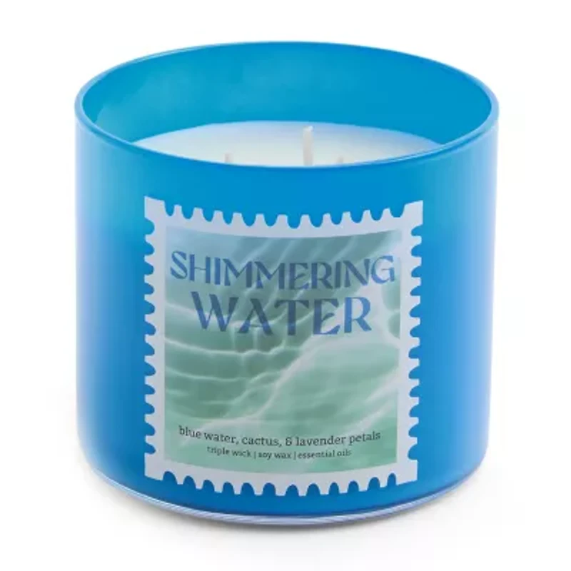 Distant Lands 14oz Shimmering Water 3-Wick Scented Jar Candle