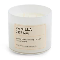 Distant Lands 14oz Vanilla Cream 3-Wick Scented Jar Candle
