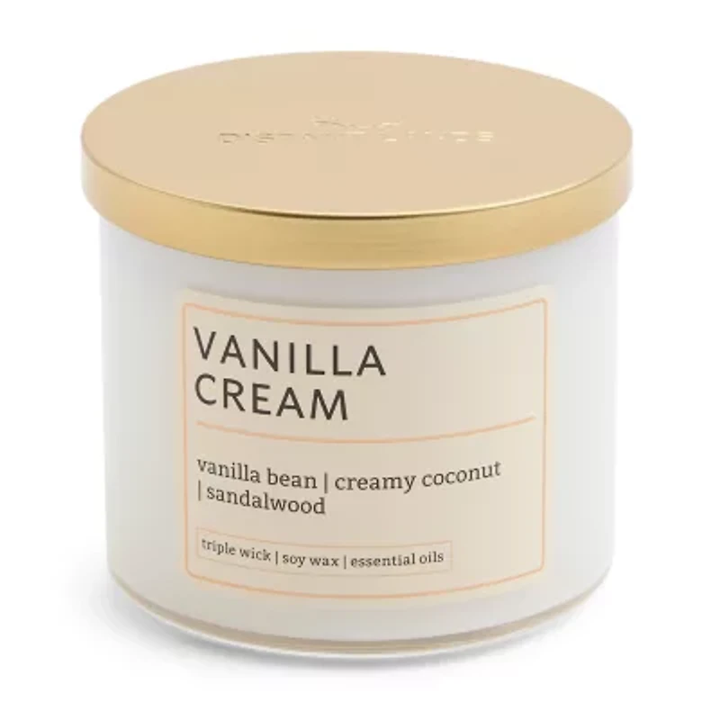 Distant Lands 14oz Vanilla Cream 3-Wick Scented Jar Candle