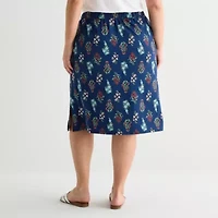 St. John's Bay Womens Plus Midi A-Line Skirt