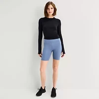 Xersion EverUltra™ Womens 8" High Rise Stretch Fabric Quick Dry Bike Short