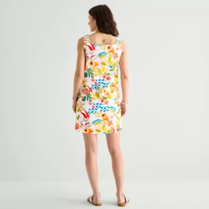 St. John's Bay Womens Sleeveless Shift Dress
