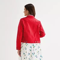 St. John's Bay Womens Tall Denim Lightweight Jacket