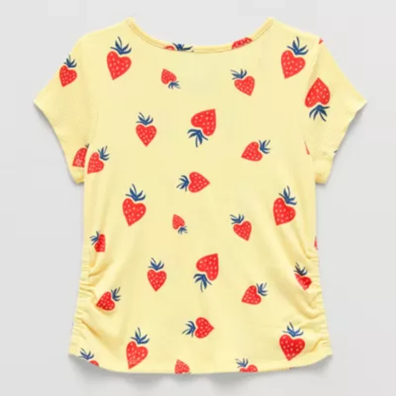 Thereabouts Little & Big Kid Girls Round Neck Short Sleeve T-Shirt